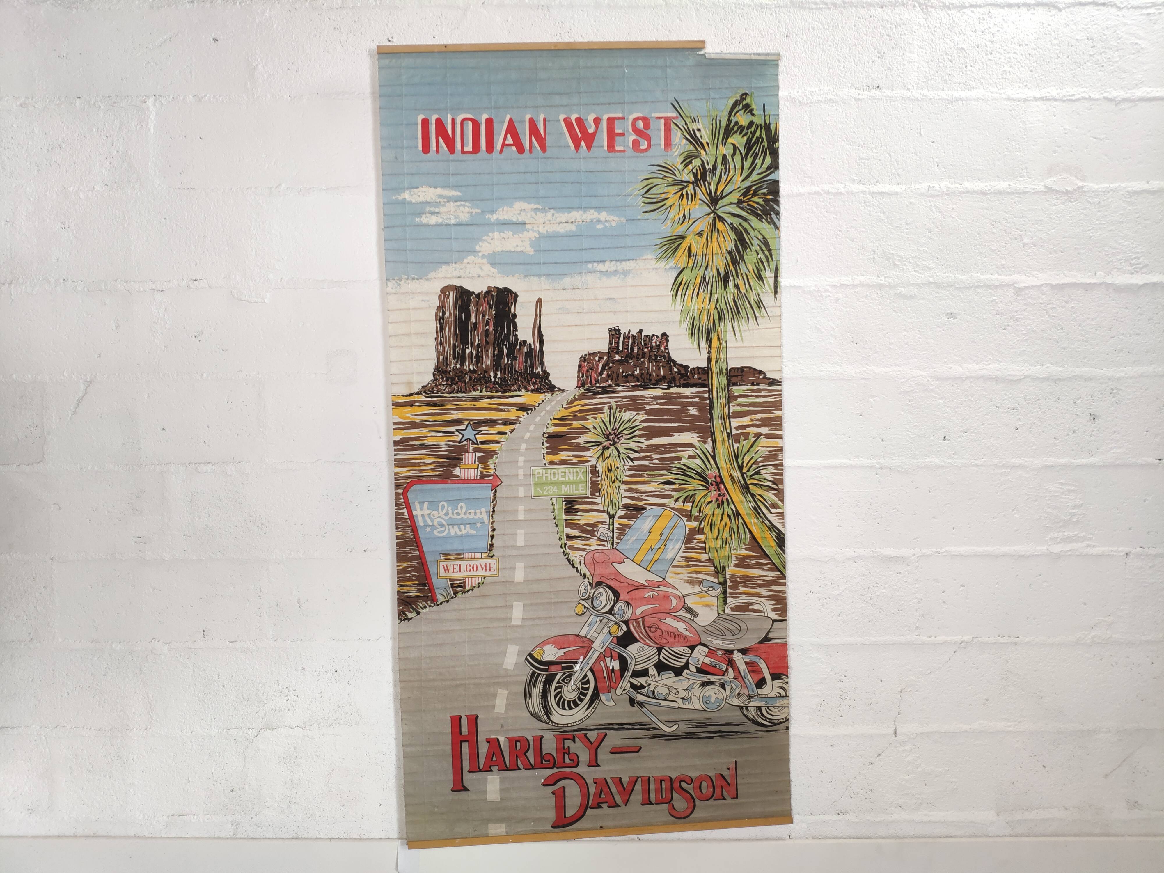 Old Harley Davidson roller blind