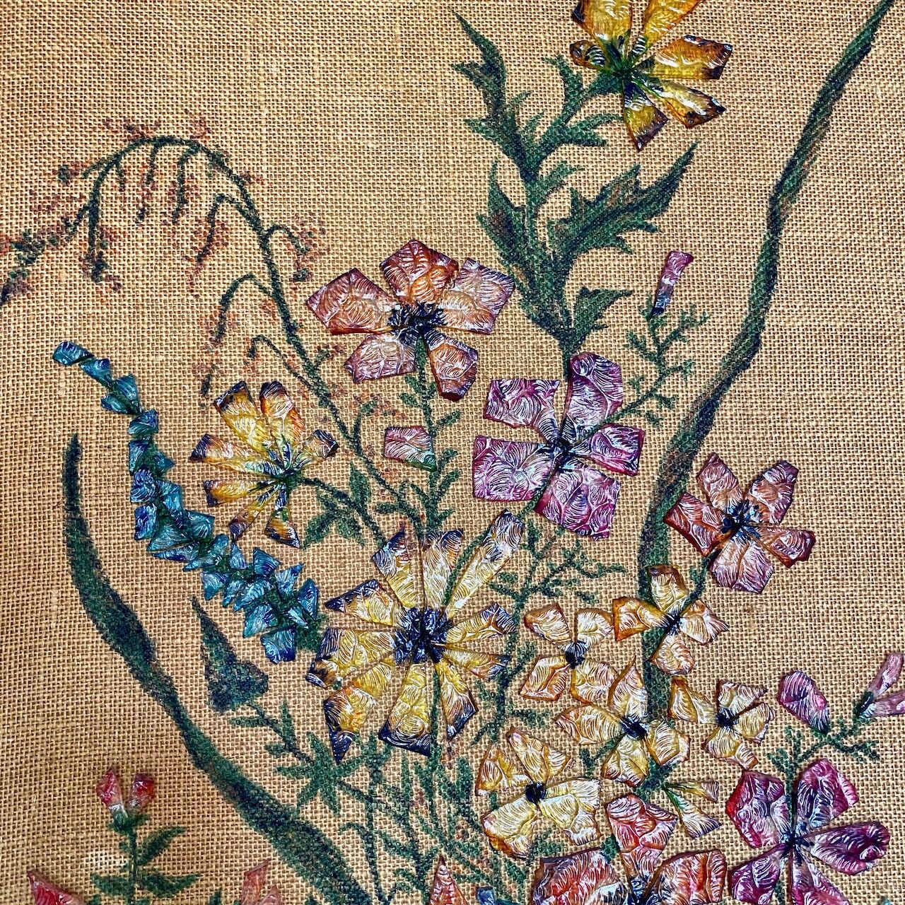 Thérèse Hémery - Painting with diamond glass - Bouquet