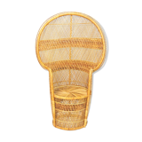 Braided rattan peacock chair