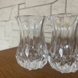 Pair of small Arques crystal vases