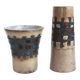 Pair of vintage brutalist Perignem vases