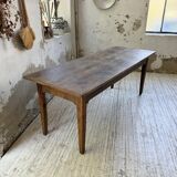 1950s oak farmhouse table with spindle legs