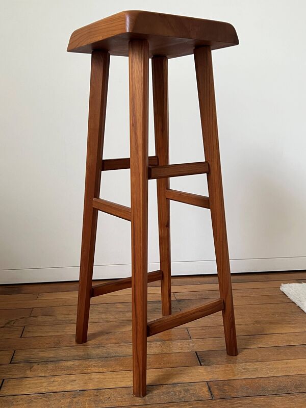 Tabouret de bar Pierre Chapo modèle S01C en orme