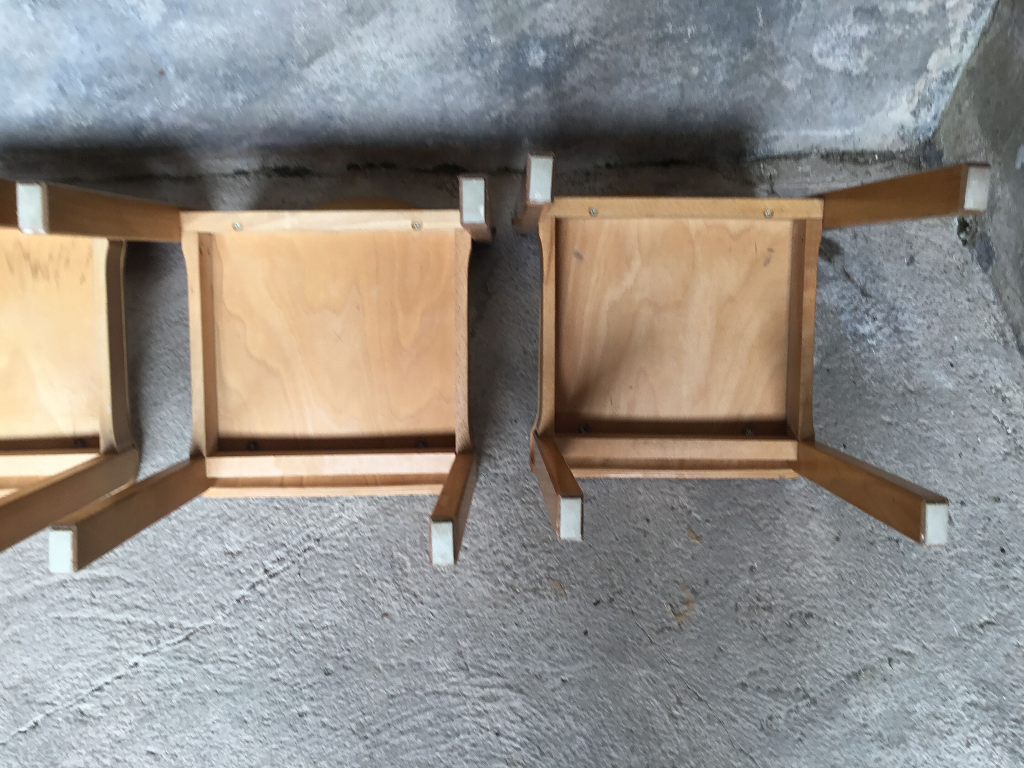 Set of 6 design chairs in glulam - 1970s