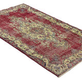 Anatolian handmade vintage rug 206 cm x 115 cm