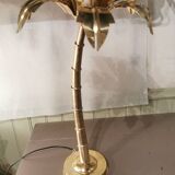 Solid brass palm tree lamp