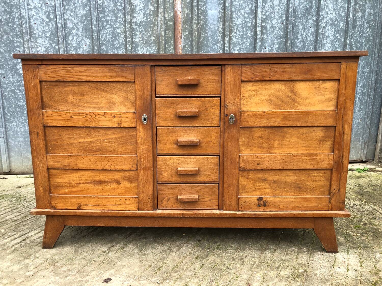 Vintage René Gabriel oak sideboard