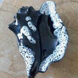 Black ceramic and foam shell ashtray