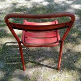 Series of 8 red Tolix chairs