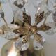 Table lamp, gilt metal and crystal, Belgium 1960s