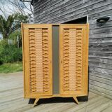 Oak and Rattan wardrobe