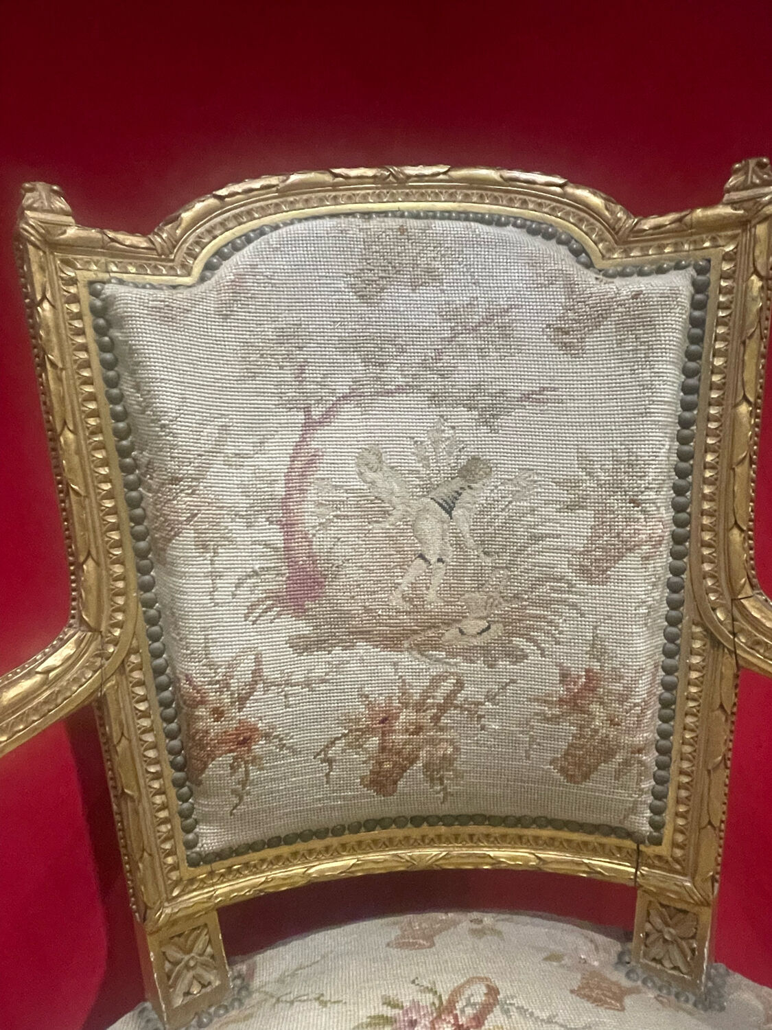 Armchair style Louis XVI gilded wood XIXth