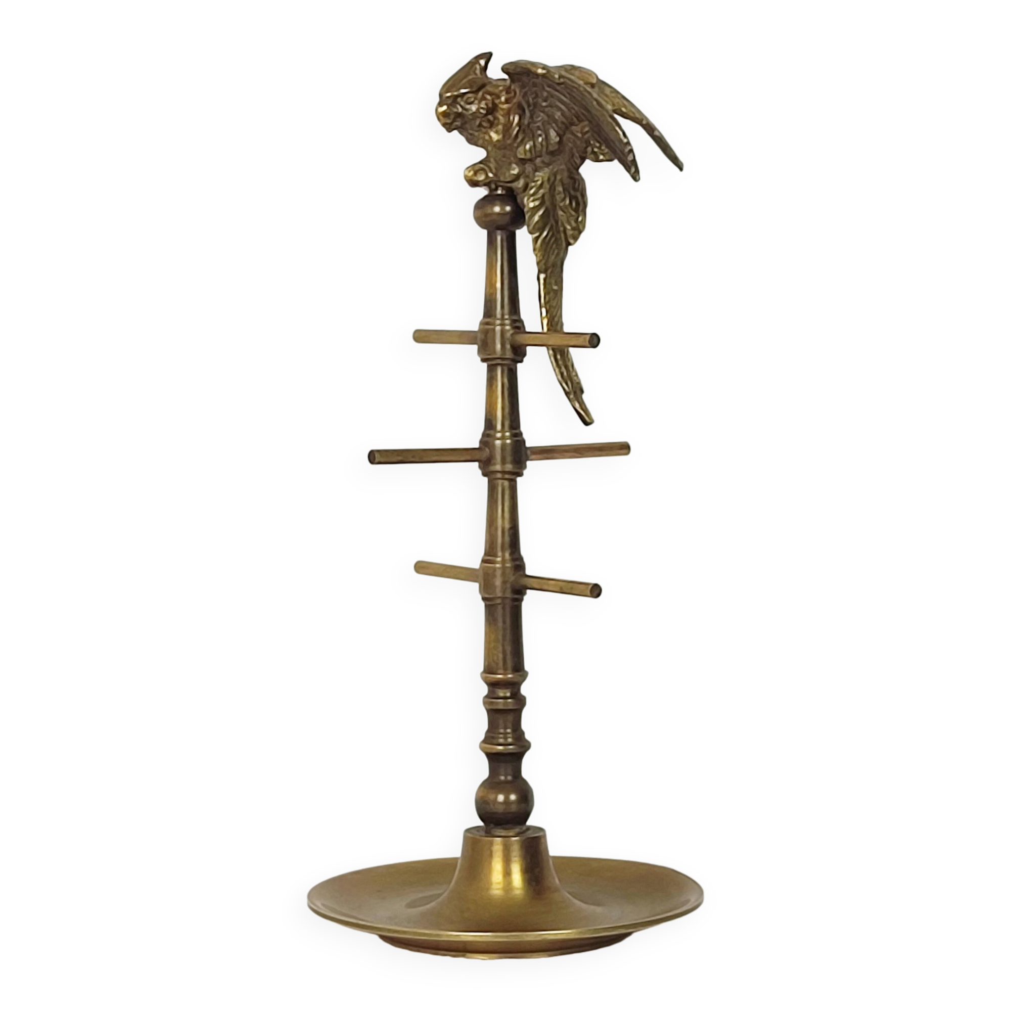 Porte bijoux "perroquet" bronze