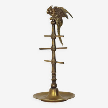 Bronze “parrot” jewelry holder