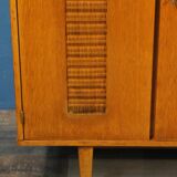 Child wardrobe wood & rattan 1960