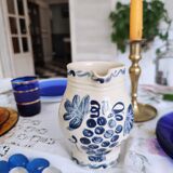 Decanter with grape blue decoration