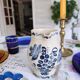 Decanter with grape blue decoration