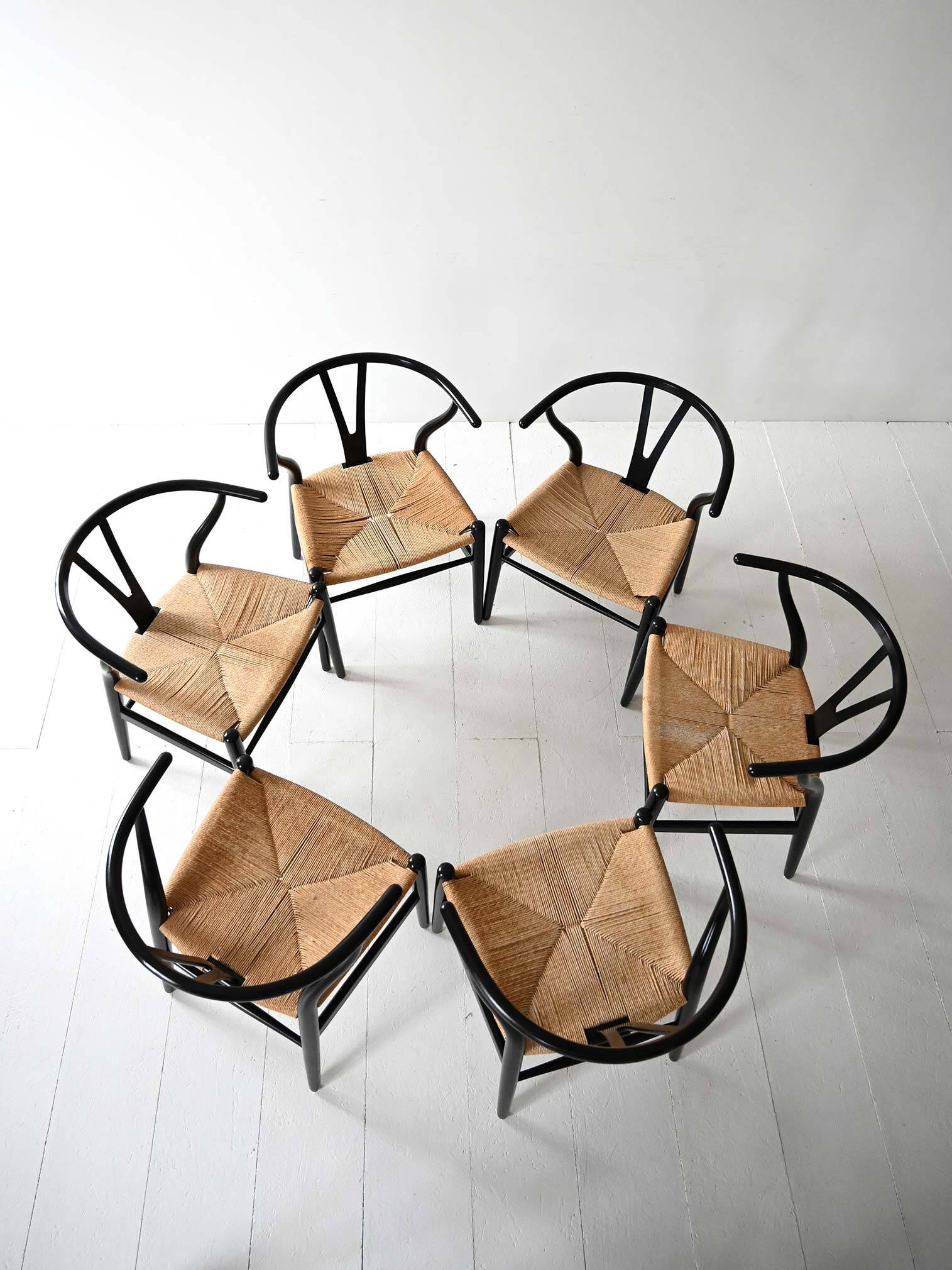 Set of 6 CH24 chairs by Hans Wegner