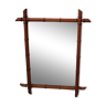Large old mirror bamboo frame 69 X 87 cm