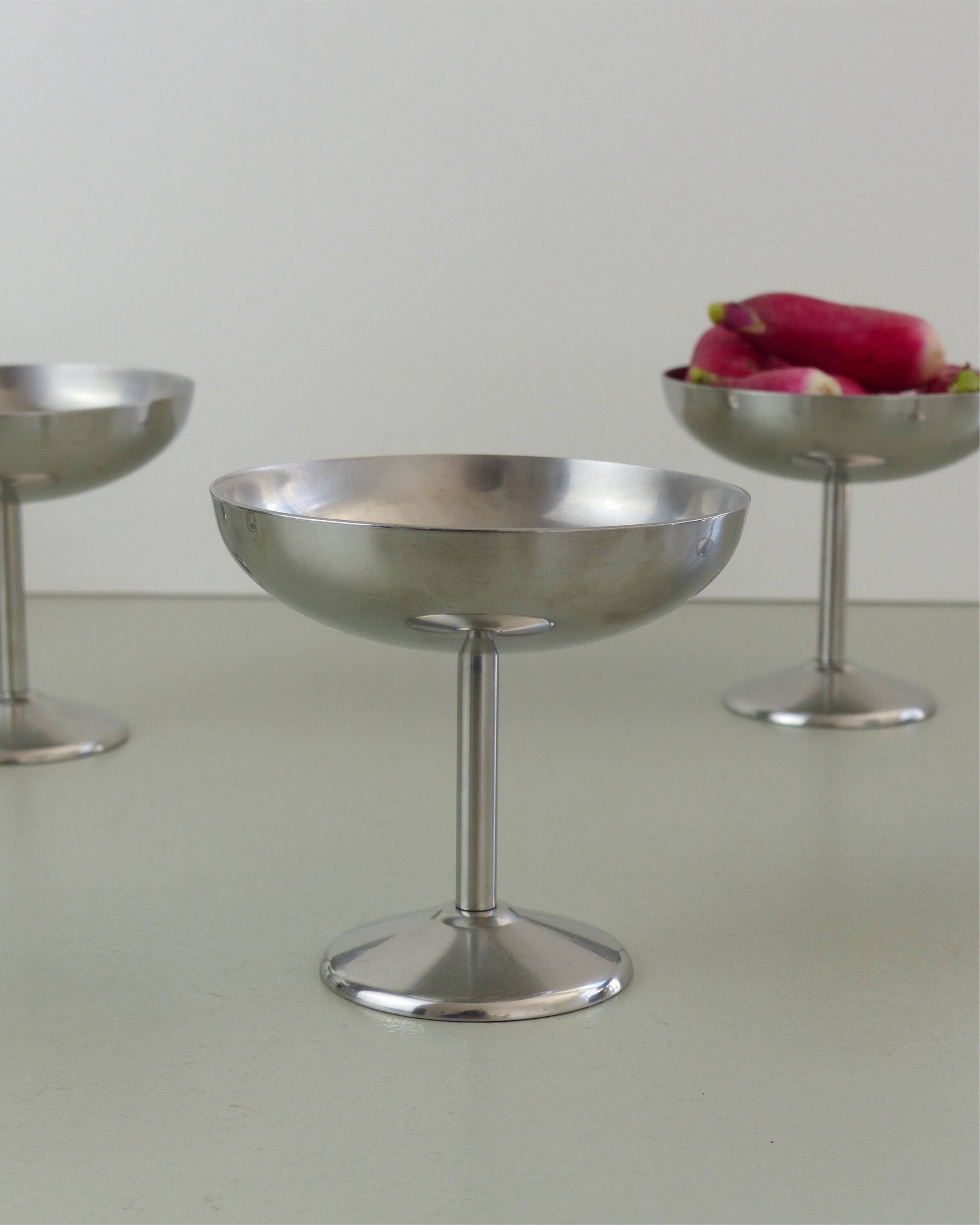 Set of 6 GD stainless steel ice cream cups