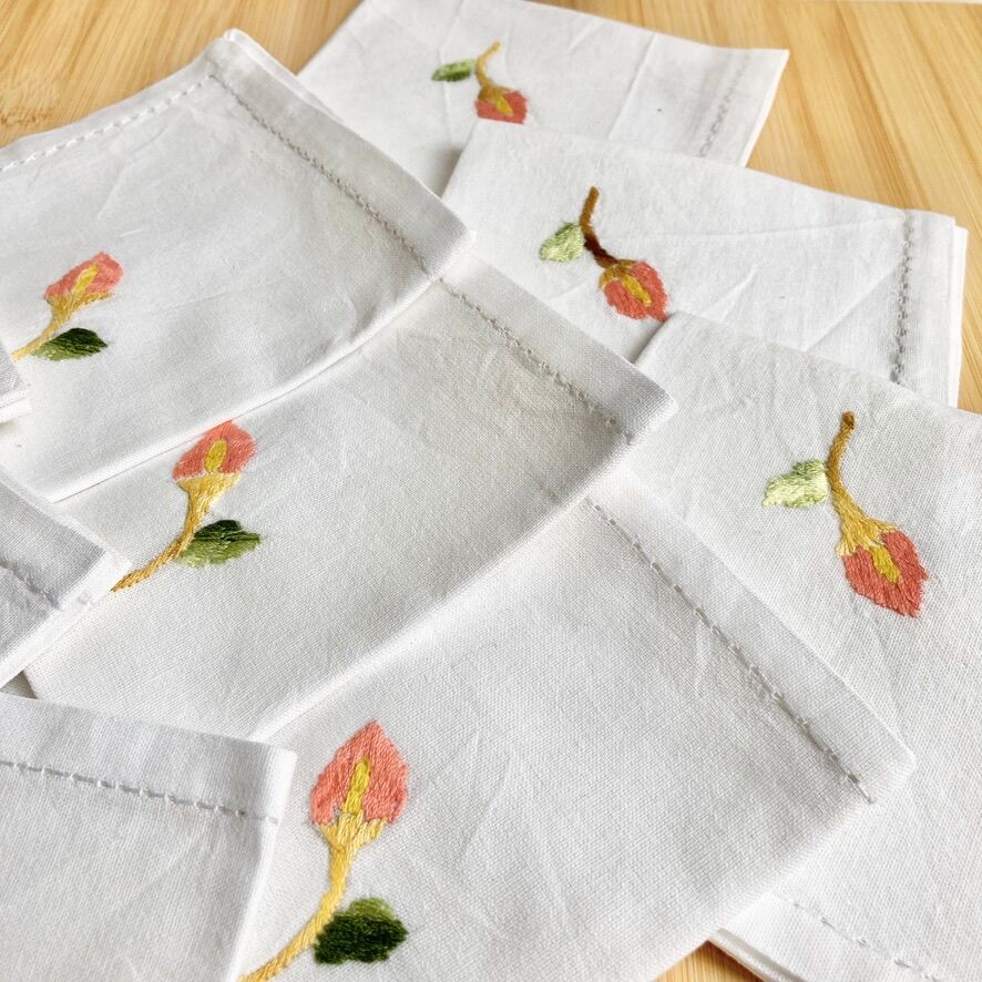 Vintage embroidered napkin