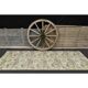 1970s Vintage Turkish Hand-Knotted Wool Cotton Tan Runner Rug 93x287