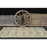 1970s Vintage Turkish Hand-Knotted Wool Cotton Tan Runner Rug 93x287