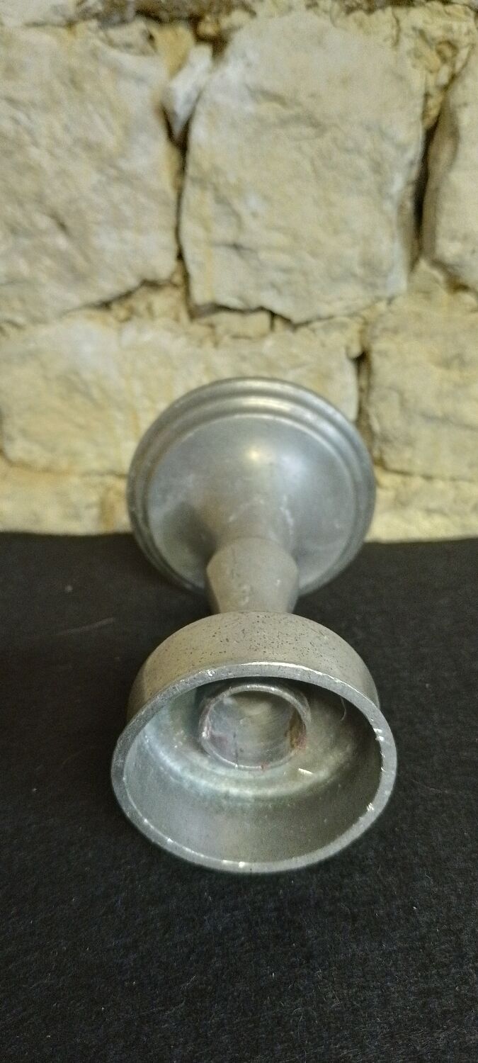 Pewter candle holder