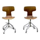 Set of 2 swivel chairs Model 3113 by Arne Jacobsen, Fritz Hansen, 1960s
