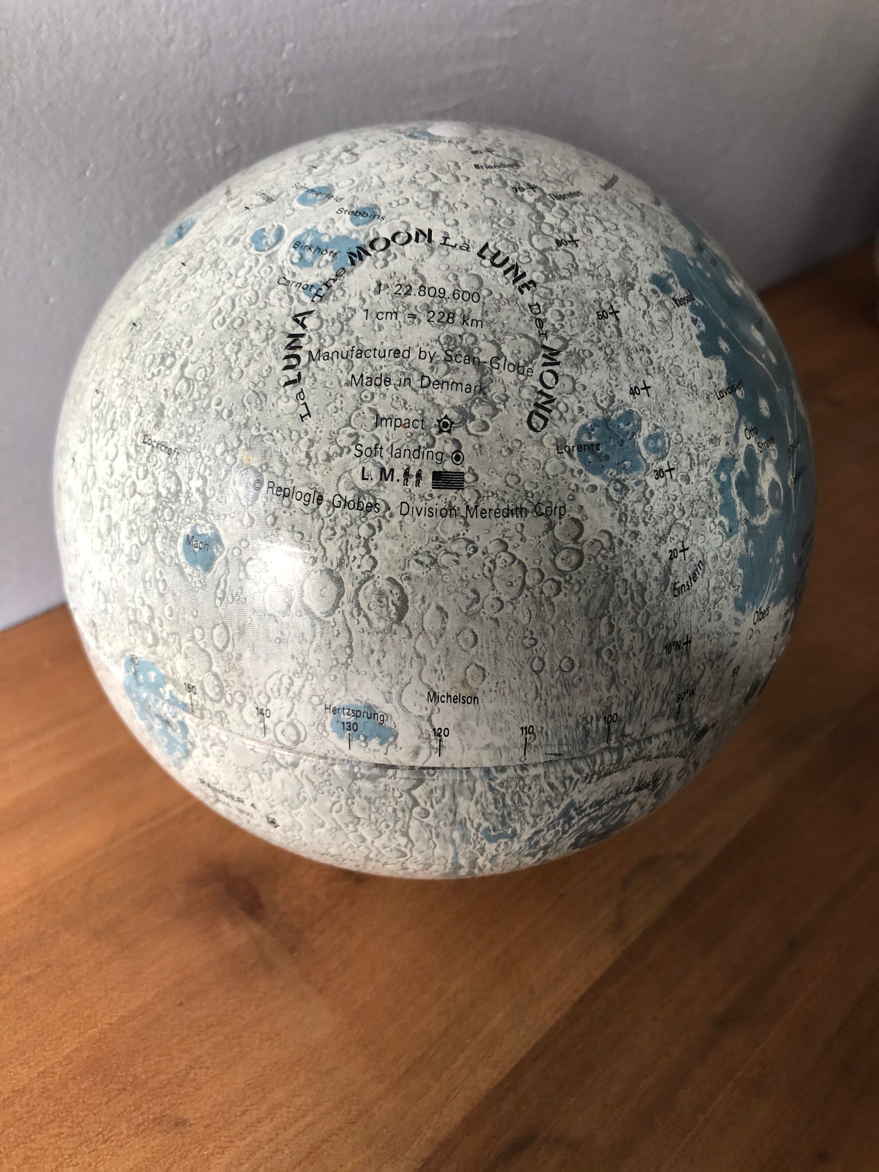 Vintage lunar globe
