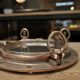 Bronze boat porthole mirror 1920 45x45cm