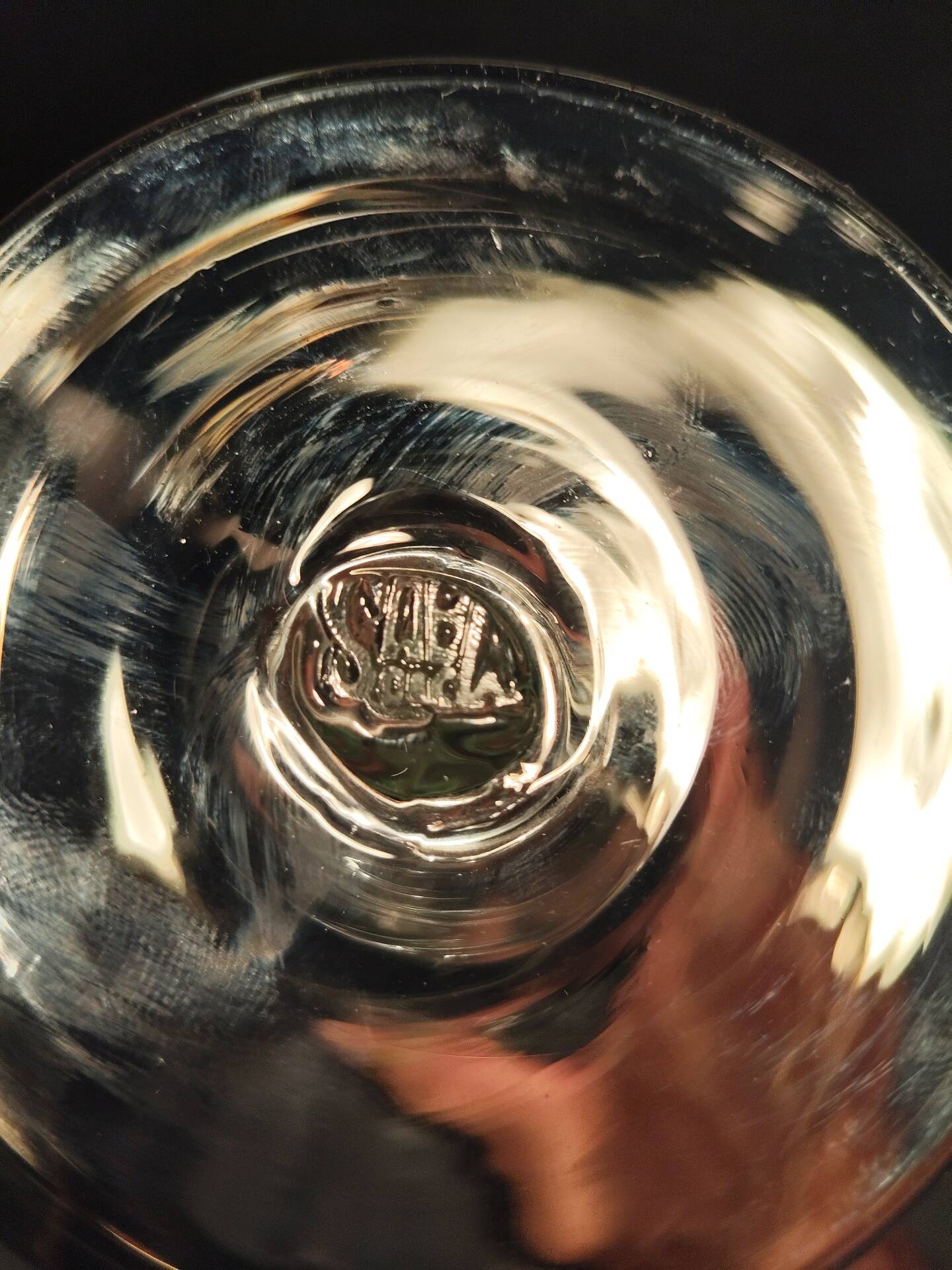 Large bubble glass chalice Saba Biot