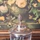 Boîte en cristal et métal argenté