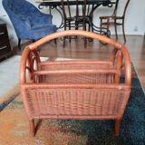 Rattan magazine holder