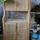 Vintage rattan bookcase