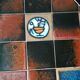 Coffee table, ceramic tray, metal feet, circa 1960