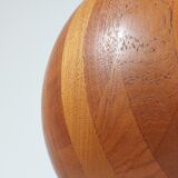 Pair of vintage mid century teak table lamps Kirk Copenhagen