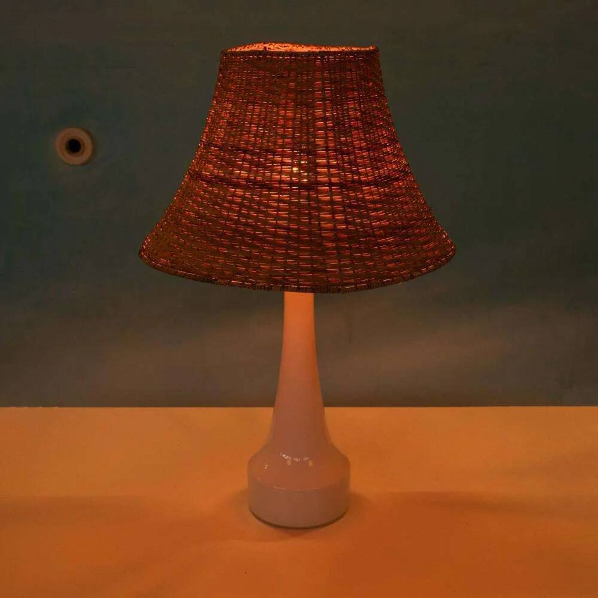 Lampe de table nordique en verre vintage Holmegaard