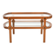 Oval Art Deco Sofa Table with Brass Dekor Denmark 1930s
