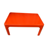 Friendly vintage orange rectangular coffee table gilac n°1871