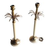 Pair of palm tree floor lamps