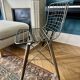 Set of 4 vintage Wire chairs in metal and wood