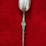 Art Nouveau solid silver sugar spoon