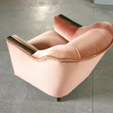 Fauteuil club art deco années 30/40 à système tablettes