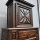 Louis XIII style two-piece recessed high wardrobe