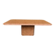Large dining table in Rosso Alicante marble from the 70s-80s.