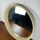 Miroir rond vintage en plastique , 1980, couleur crème