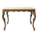 Table basse en marbre doré style rustique