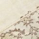 Tapis vintage écru-crème 6x9 pi, tapis à motif floral crème et marron.