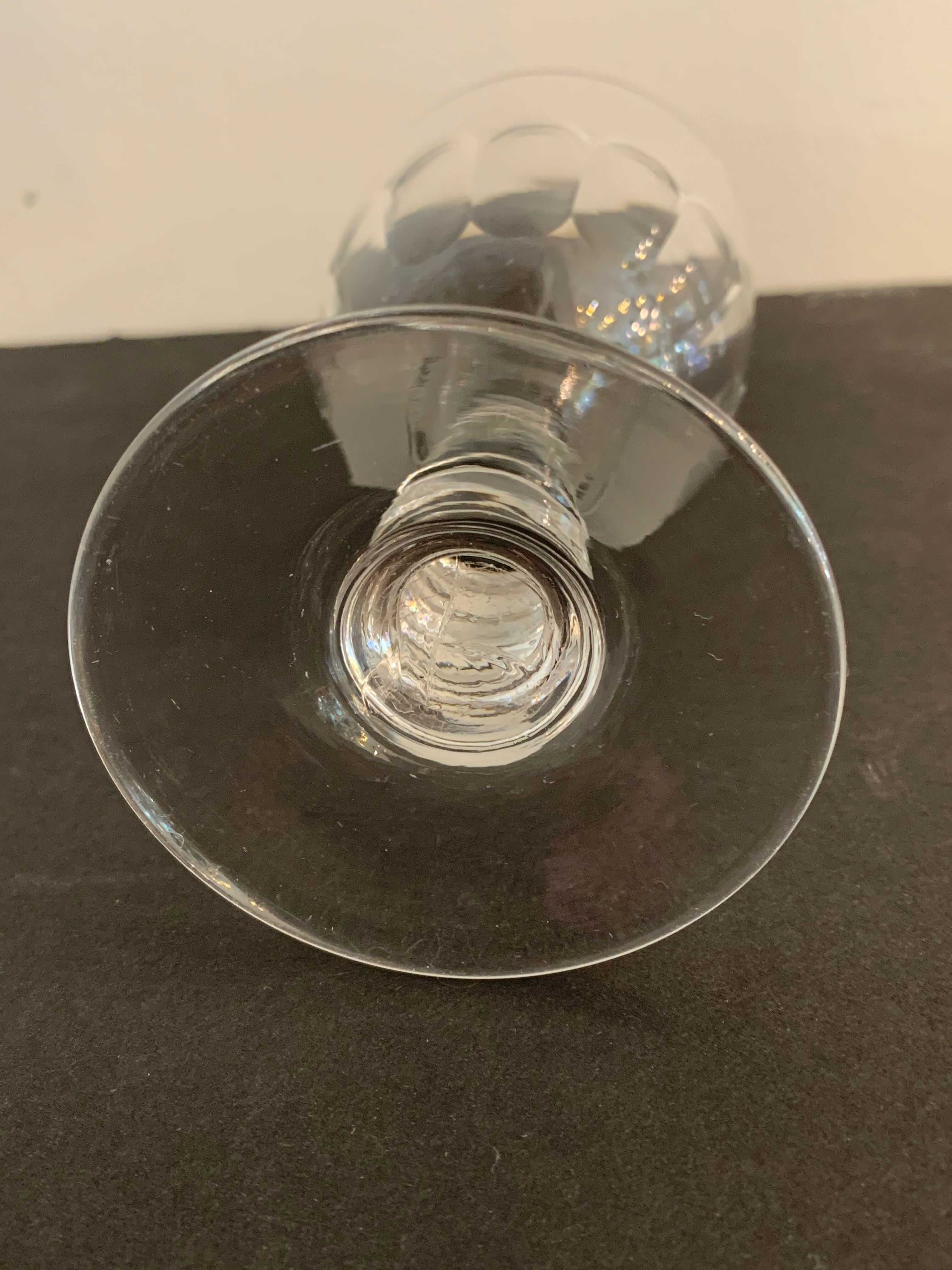 Lot of 8 old glass walking glasses of 2 different sizes